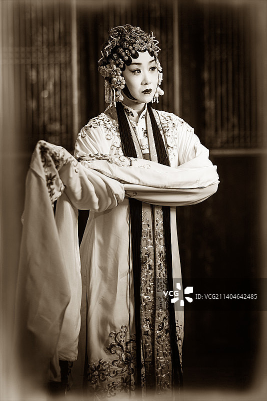 京剧演员戏曲表演图片素材