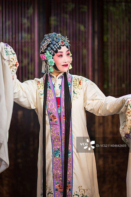 京剧演员戏曲表演图片素材