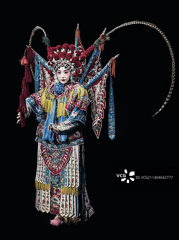 京剧演员表演穆桂英图片素材