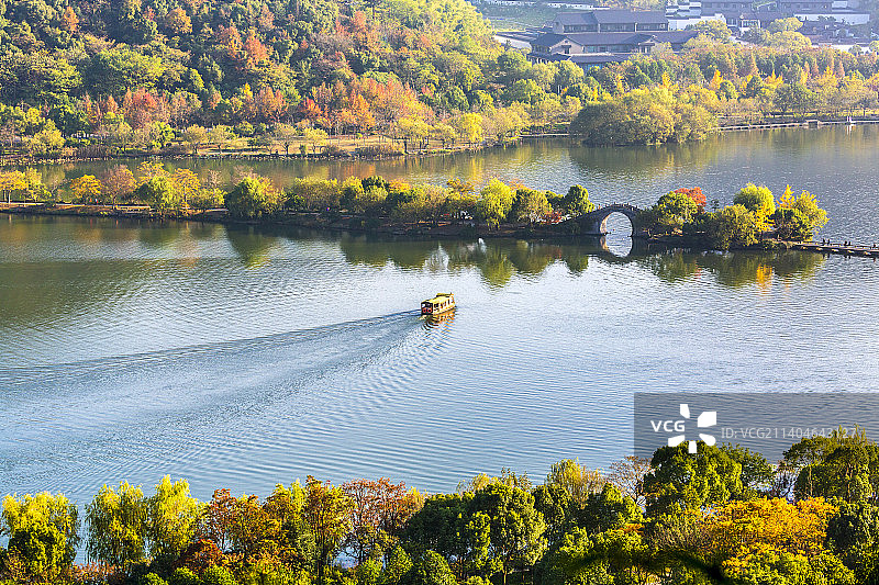 杭州萧山：湘湖风光图片素材