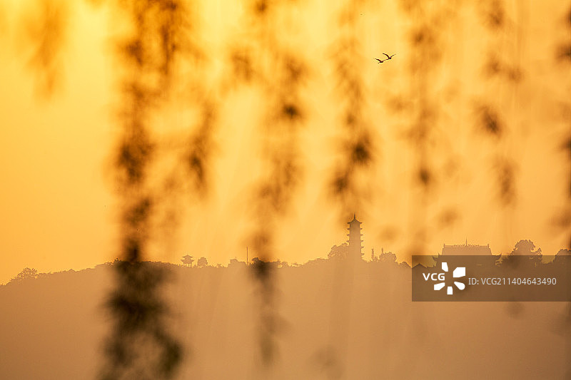 杭州萧山：湘湖风光图片素材