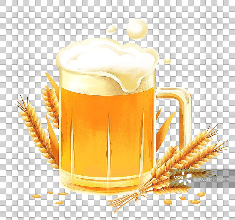 啤酒元素插画图片素材
