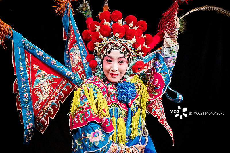 京剧演员表演穆桂英图片素材