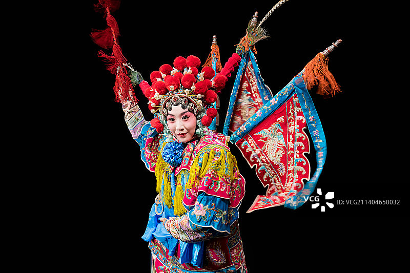 京剧演员表演穆桂英图片素材