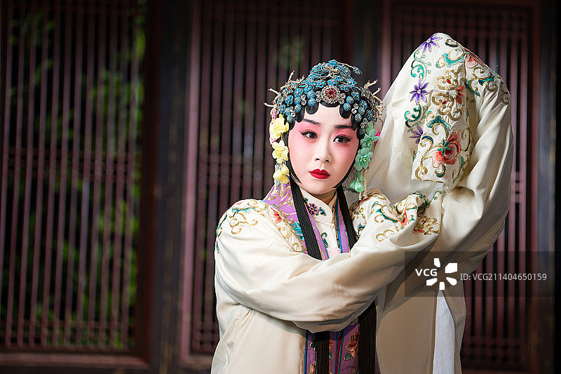 京剧演员戏曲表演图片素材