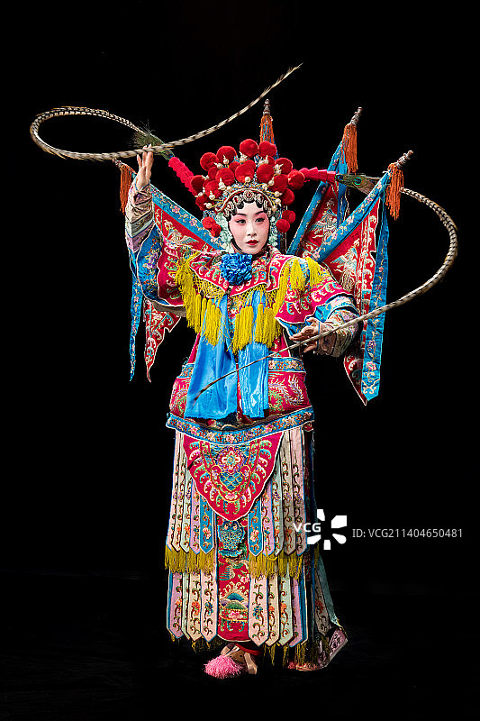 京剧演员表演穆桂英图片素材