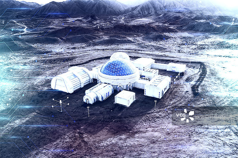 甘肃省金昌市火星基地大数据概念图片素材