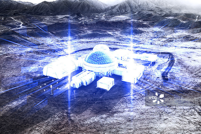 甘肃省金昌市火星基地大数据概念图片素材