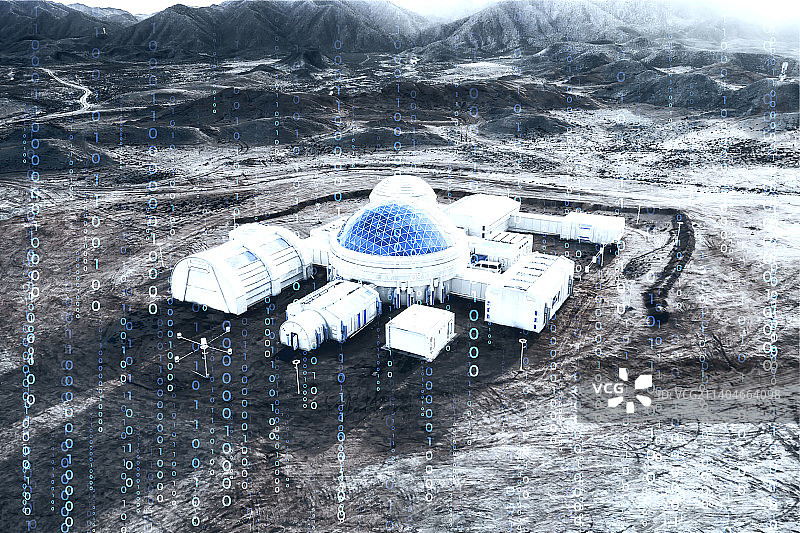 甘肃省金昌市火星基地大数据概念图片素材