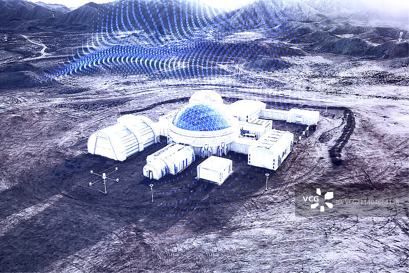 甘肃省金昌市火星基地大数据概念图片素材