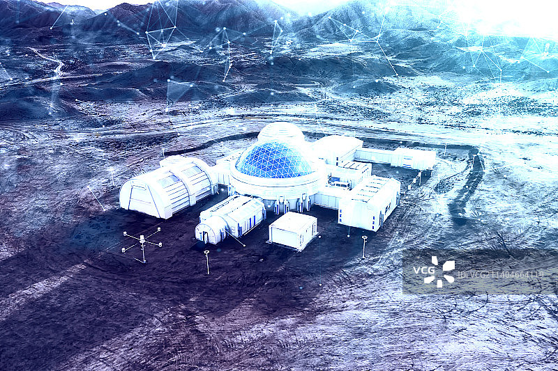 甘肃省金昌市火星基地大数据概念图片素材