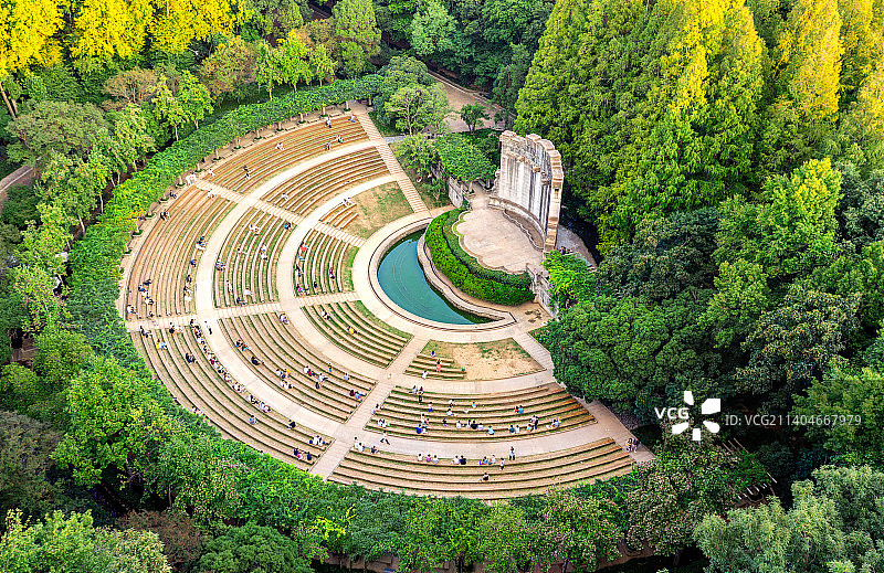 中山陵音乐台初秋图片素材