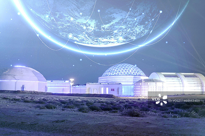 甘肃省金昌市火星基地大数据概念图片素材