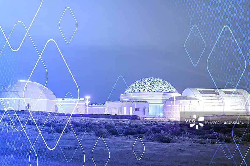 甘肃省金昌市火星基地大数据概念图片素材