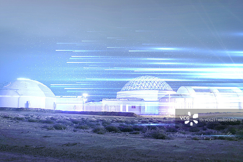 甘肃省金昌市火星基地大数据概念图片素材