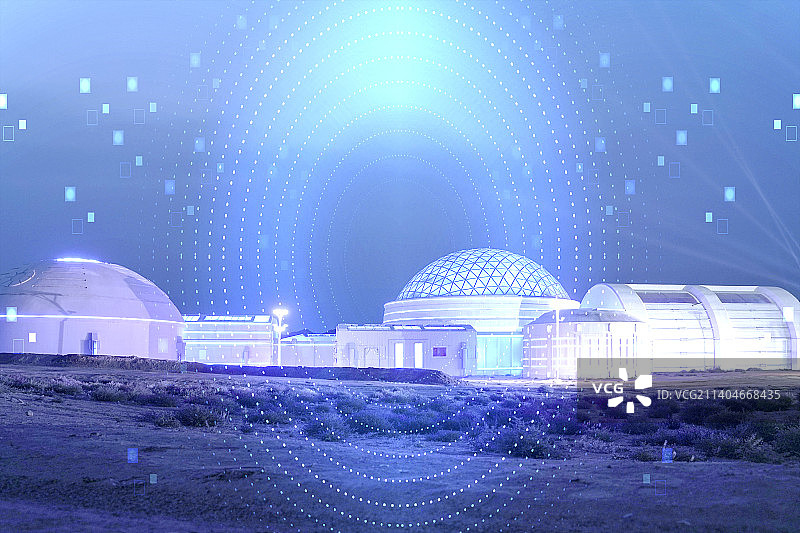 甘肃省金昌市火星基地大数据概念图片素材