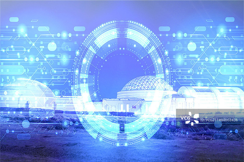 甘肃省金昌市火星基地大数据概念图片素材