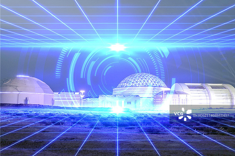 甘肃省金昌市火星基地大数据概念图片素材