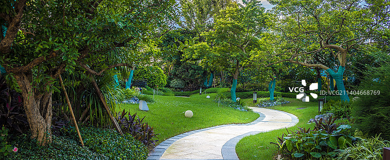 房地产园林小路图片素材