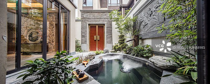 别墅庭院园林美景图片素材