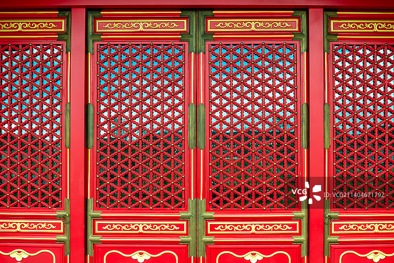 中式宫廷建筑局部特写图片素材