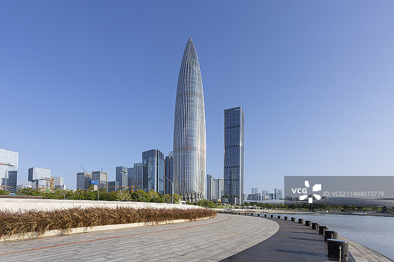 宁静的深圳湾人才公园图片素材