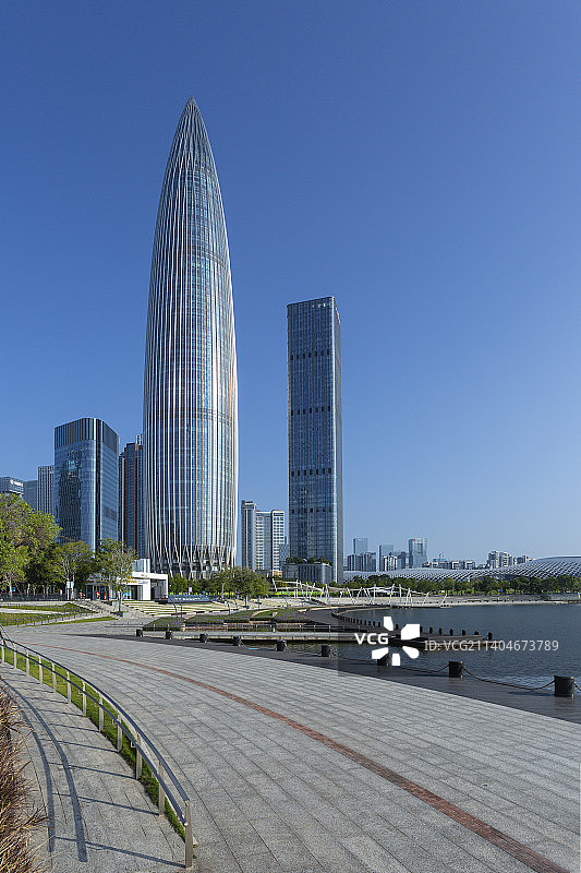 宁静的深圳湾人才公园图片素材