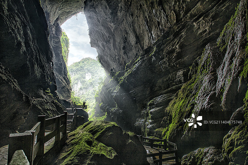 重庆武隆天坑地缝景区图片素材