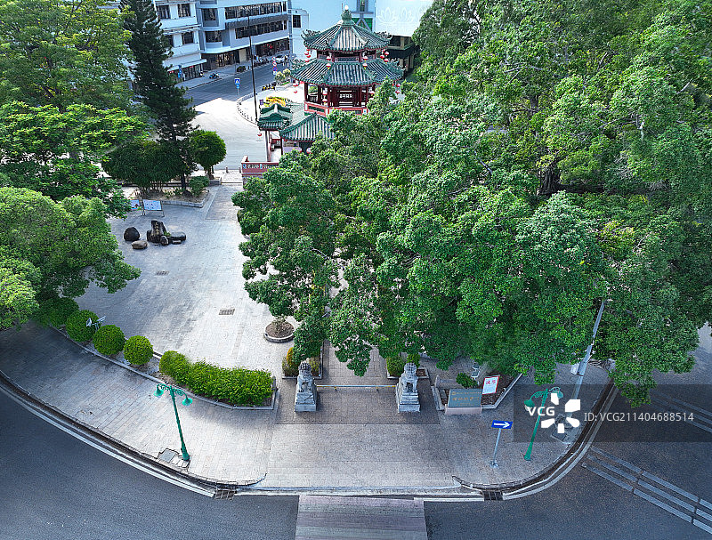 广东省揭阳市榕城区揭阳学宫进贤门双峰寺航拍图片素材