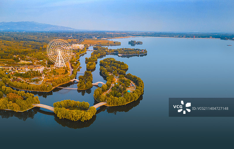 泰安天颐湖图片素材