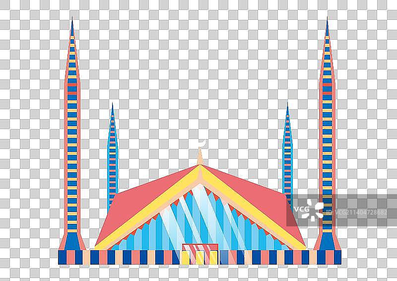 巴基斯坦建筑 地标 沙阿·费萨尔清真寺图片素材