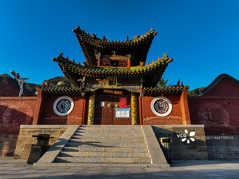 悬空寺航拍图片素材