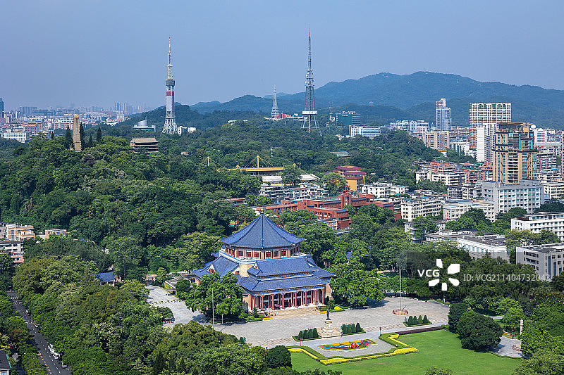 中山纪念堂越秀山镇海楼图片素材