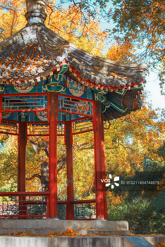 地坛公园中式亭子图片素材