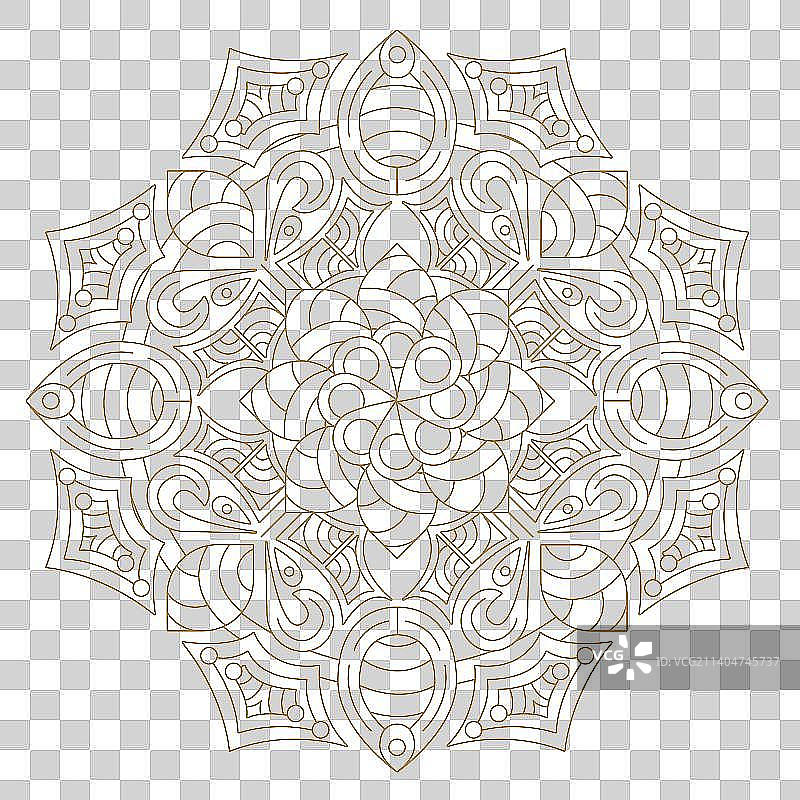 传统金色纹样图案图片素材