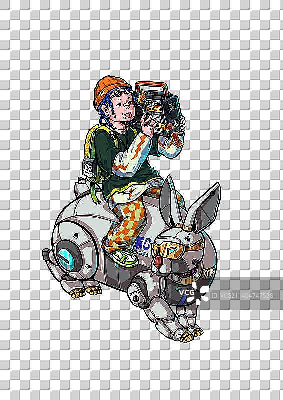 赛博八仙图片素材