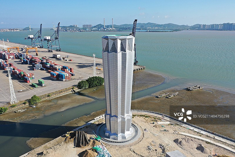 汕头海湾隧道风塔图片素材