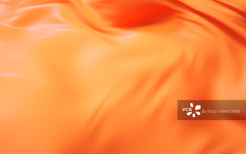 流动的橙色布料3D渲染图片素材