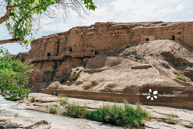 敦煌榆林窟外景图片素材
