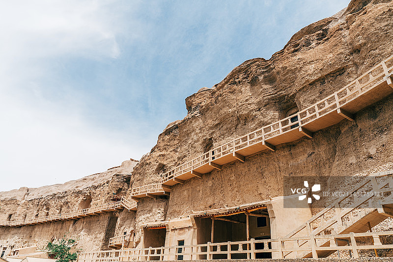 敦煌榆林窟外景图片素材