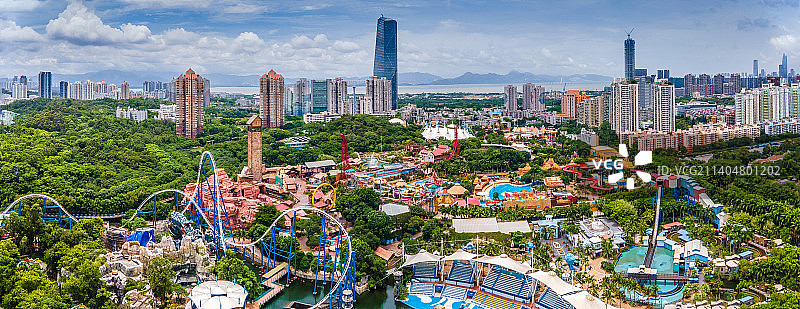 航拍深圳欢乐谷图片素材