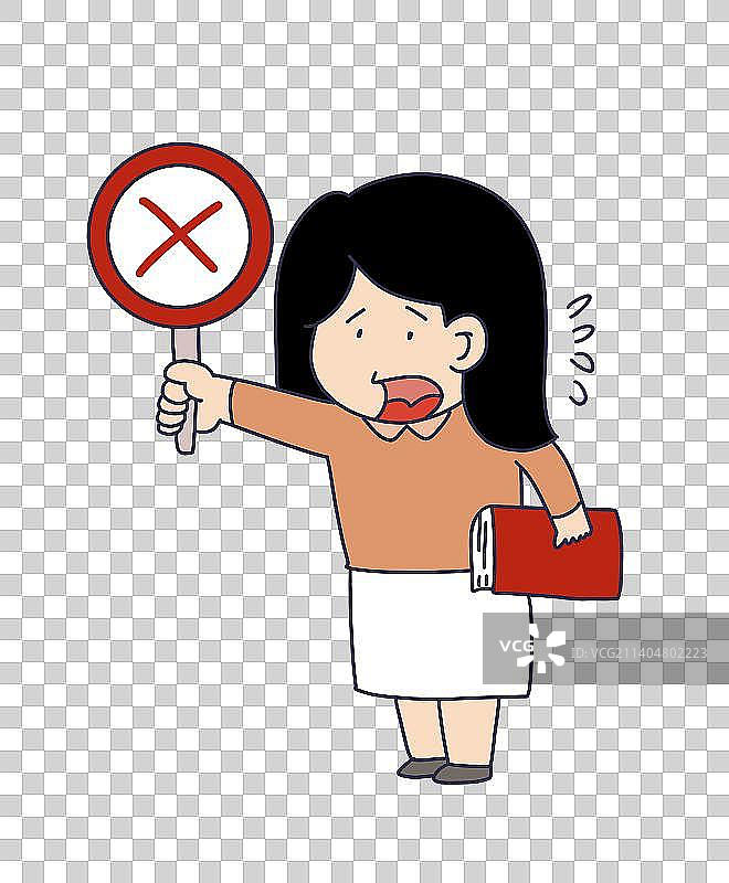 元素：反对的女老师图片素材