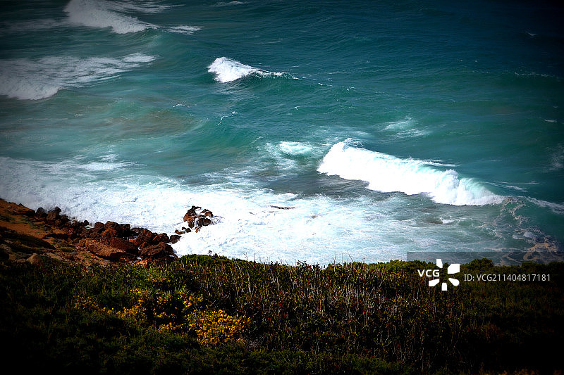 海岸的高角度视图图片素材