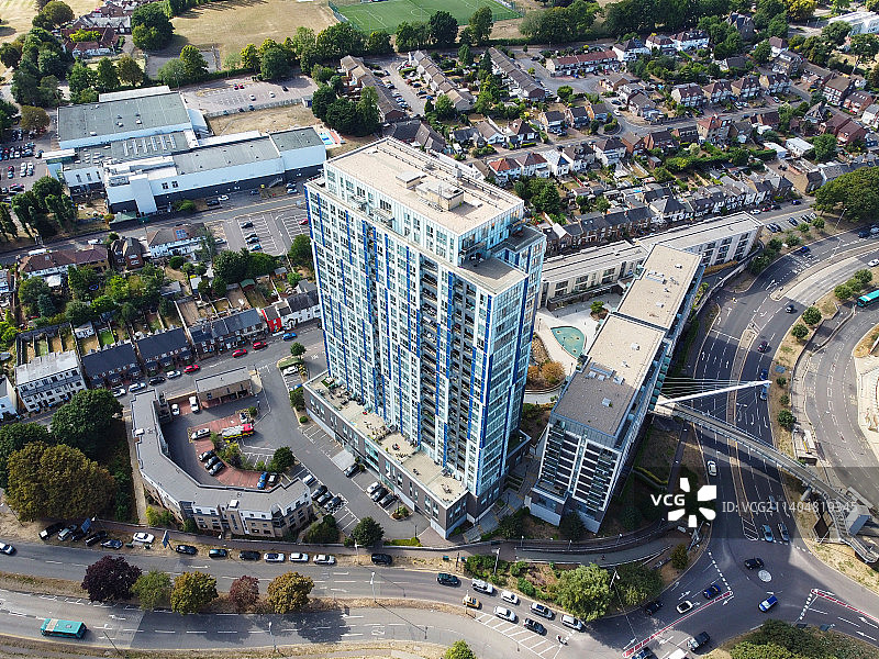 英国赫默尔亨普斯特德镇航拍美景图片素材