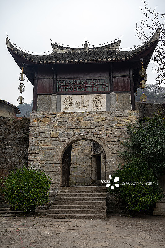 中国贵州省安顺市云峰屯堡云山屯村图片素材