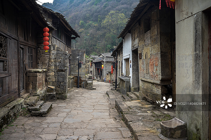 中国贵州省安顺市云峰屯堡云山屯村图片素材