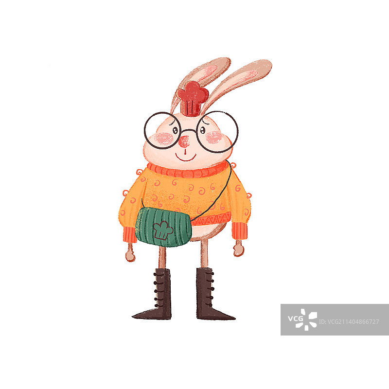 素材小兔子厨师图片素材