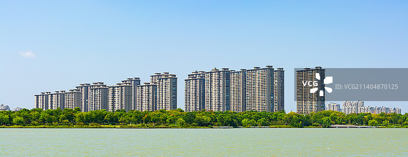 浙江海宁 海宁风光 鹃湖公园 房地产 楼盘 住宅小区图片素材