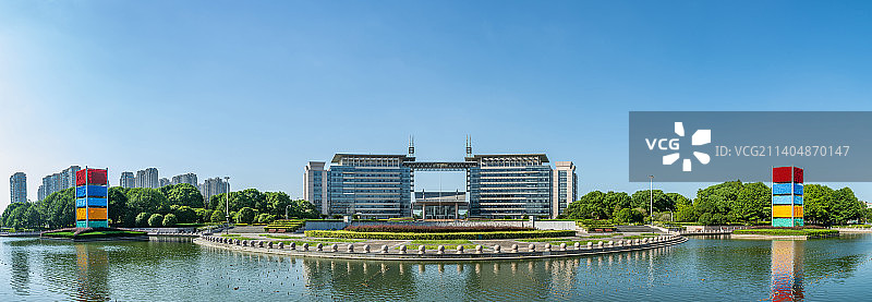 浙江海宁 海宁风光 海宁市人民政府  市府大楼 城市建筑风光图片素材
