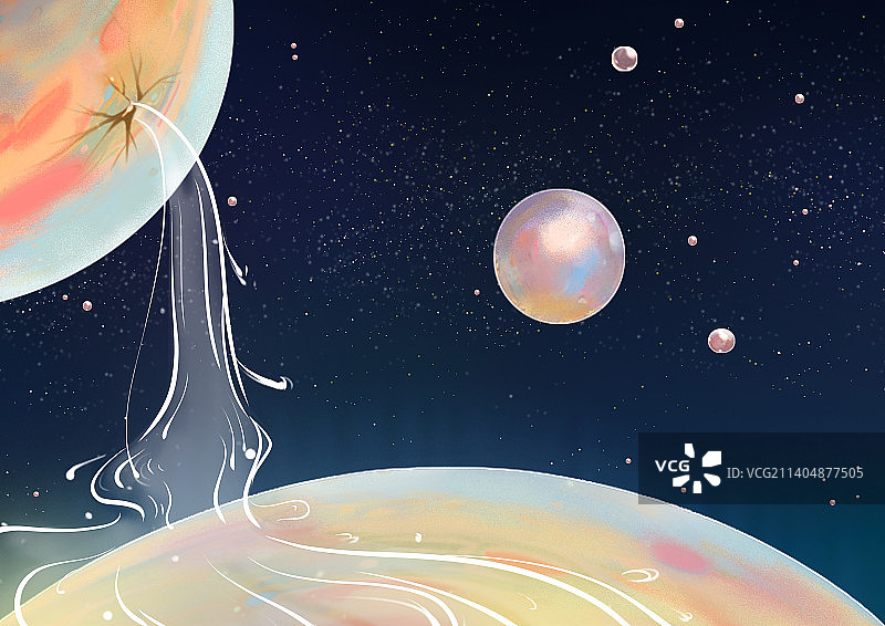 流着光的星星图片素材